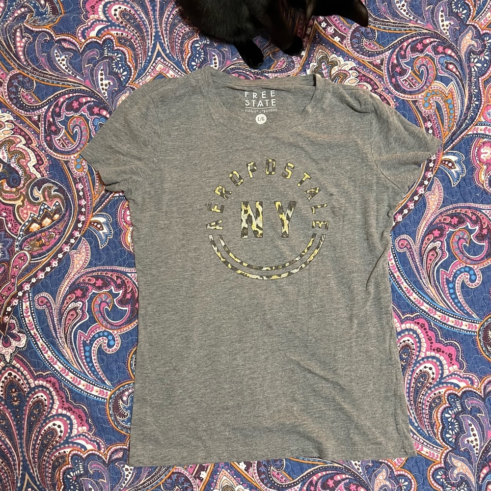 Aeropostale NY leopard print tee shirt